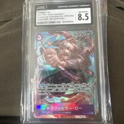 One Piece CCG Trafalgar Law OP05-069 Super Rare AltArt Parallel CGC 8.5 Japanese - Image 1