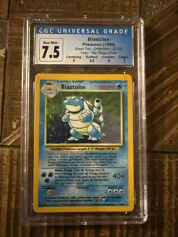 Pokemon TCG Blastoise Base Set Holo Unlimited Rare No Stage Error Card - Image 1