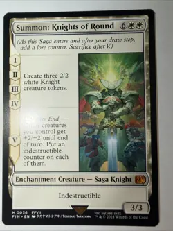 Magic the Gathering Summon: Knights of Round Final Fantasy Regular Card - Image 1