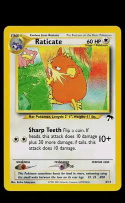 Pokemon Card - Raticate Southern Islands 6/18 Promo - Image 1