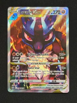 Pokemon Card Lucario VSTAR SWSH291 Ultra Rare Black Star Promo - Image 1