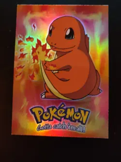 Charmander [Rainbow Foil] #E4 Pokemon 1999 Topps Movie Evolution - Rare Card - Image 1