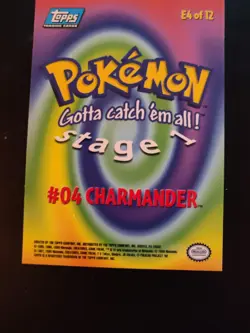 Charmander [Rainbow Foil] #E4 Pokemon 1999 Topps Movie Evolution - Rare Card - Image 2