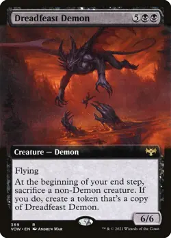 MTG Dreadfeast Demon Extended Art ** Innistrad: Crimson Vow ** English - Image 1
