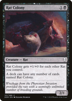 Rat Colony #101 (HP) Dominaria DOM Magic MTG - Image 1