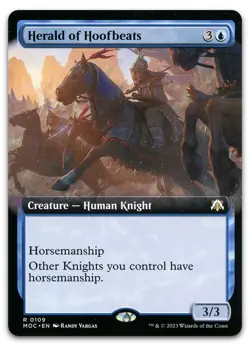 Herald of Hoofbeats (Extended Art) #109 (NM) March of the Machine MOC Magic MTG - Image 1