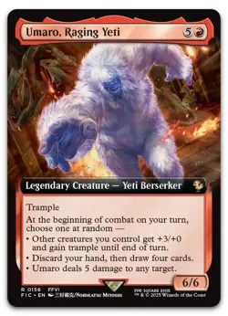 Umaro, Raging Yeti (Extended Art) #156 (NM) Final Fantasy FIC Magic MTG - Image 1