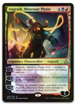Angrath, Minotaur Pirate #201 (Foil) (LP) Rivals of Ixalan RIX Magic MTG - Image 1