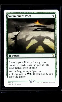 MTG Magic The Gathering MB2 Mystery Booster 2 White Border #74 Summoner's Pact - Image 1