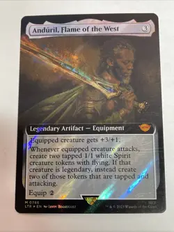 Anduril, Flame of the West (Extended Art) (Surge Foil) LOTR #786 Mythic - Image 1