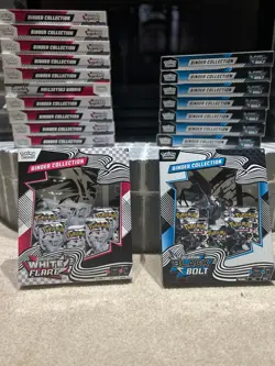 Pokemon TCG Scarlet and Violet White Flare and Black Bolt Binder Collection Both - Image 1