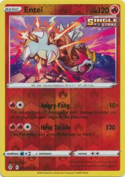 Pokemon - Entei - 019/203 - Reverse Holo Rare - Evolving Skies - New - Image 1