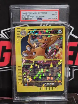 CRYSTAL CHARIZARD GLURAK BOX TOPPER POKEMON SKYRIDGE PSA 9 GERMAN - Image 1