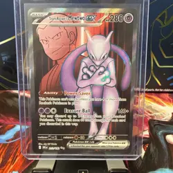 Pokemon TCG Team Rockets Mewtwo EX 213/182 Full Art Destined Rivals - Image 1