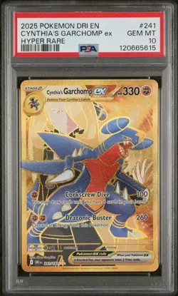 POKEMON DESTINED RIVALS 241 CYNTHIA'S GARCHOMP ex PSA 10 - Image 1