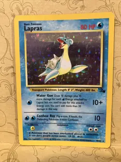 Pokemon TCG Lapras Fossil 10/62 Holo Rare - Image 3