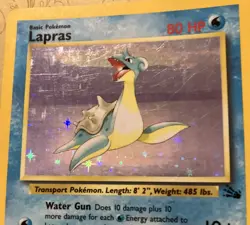 Pokemon TCG Lapras Fossil 10/62 Holo Rare - Image 4