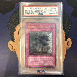 PSA 8 NEAR MINT 2007 YU-GI-Oh! GLAS DEFENSIVE TACTICS EN083 1st Edition Ultimate - Image 2