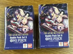 (2) One Piece TCG: Double Pack Set 9 The Azure Sea's Seven FACTORY SEALED Boxes - Image 1