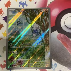 Pokemon Stellar Crown Meditite Full Art Card 153/142 Scarlet Violet NM - Image 1
