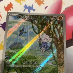 Pokemon Stellar Crown Meditite Full Art Card 153/142 Scarlet Violet NM - Image 4