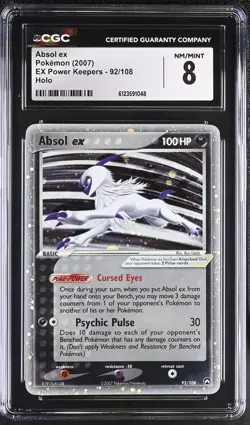 CGC 8 Absol ex 2007 EX Power Keepers 92/108 Holo Pokemon Card - Image 1