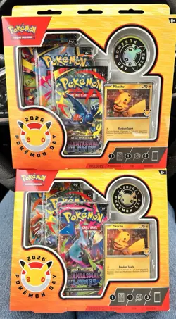 Lot Of 2! Pokemon Day 2026 Collection Booster Pack with Promo Pikachu Card - Image 1