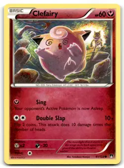 2016 XY - BREAKpoint Pokemon TCG Card Clefairy #81 - Image 1