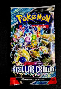 Scarlet and Violet Stellar Crown x1 Booster Pack Sealed Pokemon TCG: - Image 1