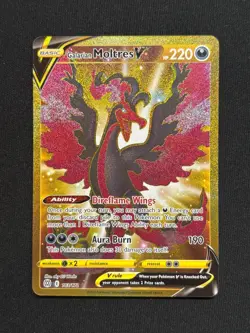Pokemon TCG: Galarian Moltres V 183/172 Brilliant Stars Gold Secret Rare - Image 1