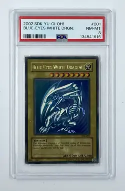 2002 Yu-Gi-Oh! Starter Deck Kaiba Blue-Eyes White Dragon #SDK-001 PSA 8 NM-MT - Image 1