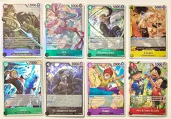 One Piece OP-13 (8 Card Lot) All Holo Foil - Gol.D.Roger and More - Image 1