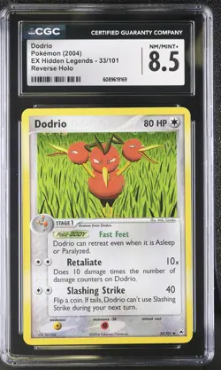 CGC 8.5 Dodrio 2004 EX Hidden Legends 33/101 Reverse Holo Pokemon Card - Image 1