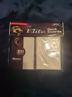2 Pack of 80 BCW White Matte Elite Deck Guard CCG Gaming Card Protective Sleeves - Image 1