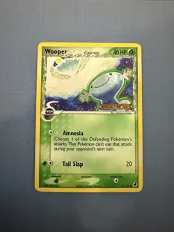 Pokemon TCG Wooper Grass Delta Species Card 71/101 Dragon Frontiers 2006 Holo - Image 1