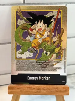 Son Goku E-42 Silver Energy Marker Dragon Ball Manga Booster Card Fusion World - Image 1