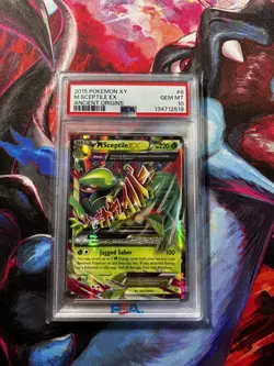 PSA 10 GEM MINT M Sceptile Ex 2015 XY Ancient Origins 8/98 Pokemon Card - Image 1