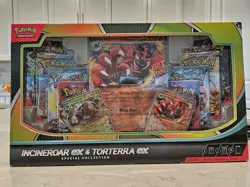 Pokemon Cards 8 packs!- Incineroar ex & Torterra ex Special Collection - Image 1