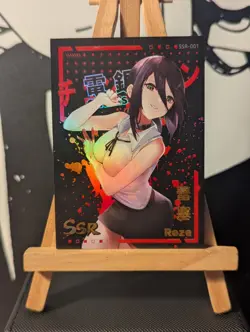 Reze - SSR Chainsaw Man Waifu Girl Anime Holo Foil Cards Super Rare CCG TCG CSM - Image 1