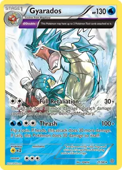 Reverse Holofoil - Gyarados (21) - 21/98 / NM / English Pokemon TCG - Image 1