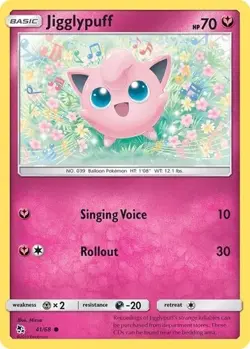 Jigglypuff - 41/68 - Sun & Moon: Hidden Fates Pokemon - Image 1