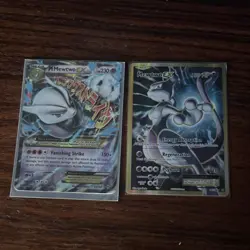 Pokemon TCG Mewtwo EX & M Mewtwo EX Holo Cards Lot English Collectible - Image 1