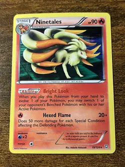 Ninetales 19/124 Holo Rare Dragons Exalted Set TCG Pokemon Card - Image 1