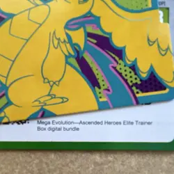 Pokemon TCG Dragonite Ascended Heroes Elite Trainer Box Code Card - Image 1