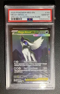 MEGA ABSOL EX SIR Holo 180/132 PSA 10 GEM MINT 2025 Pokemon Mega Evolutions - Image 1