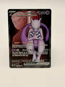 Pokemon TCG Team Rockets Mewtwo EX 213/182 Full Art Destined Rivals English - Image 1