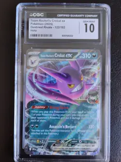 Pokemon Crobat EX Team Rockets Destined Rivals Holo 122/182 CGC 10 - Image 1