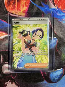 🍀💚Pokemon Perrin Full Art Trainer Twilight Masquerade Rare Holo 220/167 TCG - Image 1