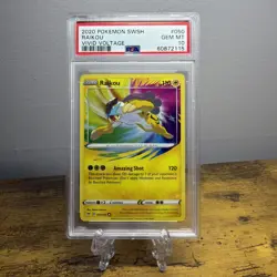 2020 POKEMON SWORD & SHIELD VIVID VOLTAGE #050 RAIKOU PSA 10 - Image 1