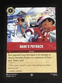 Disney Lorcana Winterspell Nani's Payback 127/204 NM Super Rare - Image 1